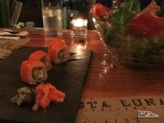 A entrada do nosso delicioso jantar no restaurante Costa Luna, em Pichilemu, no litoral central do Chile